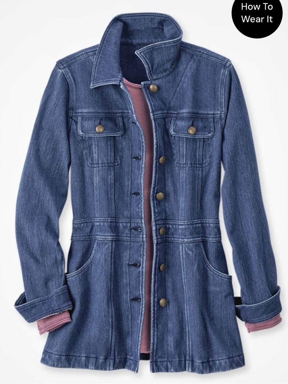Coldwater Creek Women's Blue Denim  Jacket